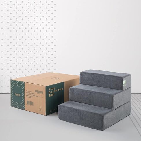 ZINUS Easy Pet Stairs, Pet Ramp, Pet Ladder, X-Large, Charcoal in Kuwait
