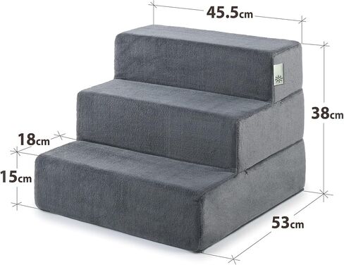 ZINUS Easy Pet Stairs, Pet Ramp, Pet Ladder, X-Large, Charcoal in Kuwait