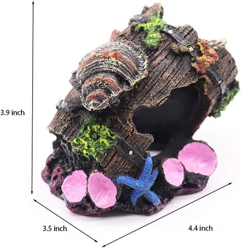 Small Cute Barrel Fish Tank Decorations Aquarium Hideaway Cave House with Shell in Saudi Arabia