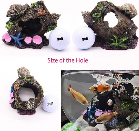 Small Cute Barrel Fish Tank Decorations Aquarium Hideaway Cave House with Shell in Saudi Arabia
