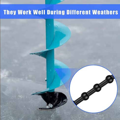 4 Pcs Hand Auger Blade Protectors Rubber Guard Strap for Power and Hand Ice Augers Winter Ice Fishing in Saudi Arabia