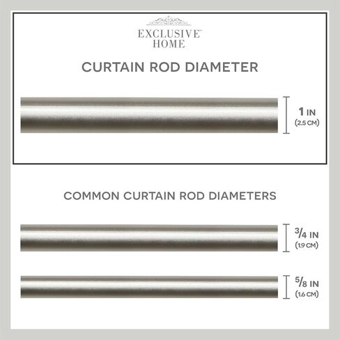 Exclusive Home Regal 1" Window Curtain Rod and Finial Set, Adjustable 36"-72", Bronze in Saudi Arabia