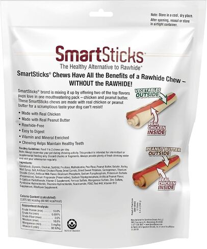 SmartBones SmartSticks، كافئ كلبك بمضغ خالي من الجلود الخام مصنوع من اللحوم والخضروات الحقيقية in Kuwait