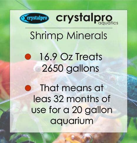 Crystalpro Shrimp Minerals 4.2 Oz – Liquid Aquarium Salt & Trace Elements for Freshwater Shrimp Tanks – Supports Caridina & Neocaridina – Molting & Breeding Additive – Invertebrate Tank Conditioner in Saudi Arabia