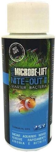 MICROBE-LIFT NITEH64 Nite-Out II منظف حوض السمك وخزان الأسماك من أجل تقليل الأمونيا والنتريت السريع، والمياه العذبة والمياه المالحة، 64 أونصة in Kuwait