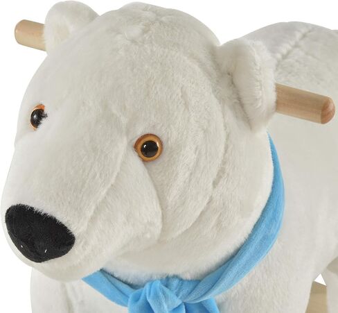 حصان هزاز للاطفال من قابا مع جسم دب قطبي ناعم، صوت زدير ممتع، ومقاود امان ومساند للقدمين in Kuwait