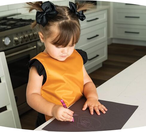 Tiny Twinkle Mess Proof Baby Bibs | 2 Pack Waterproof Toddler Bib for Eating | Baby Apron for Feeding, Machine Washable, Perfect Shower Gift (Slate Olive, 6–24M) in Saudi Arabia