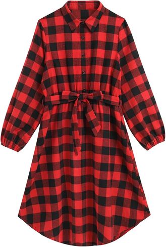 AWIBMK Family Matching Outfits Christmas Green Red Plaid Mommy and Me Dresses Fall Winter Xmas Family Outfits for Photoshoot in Kuwait