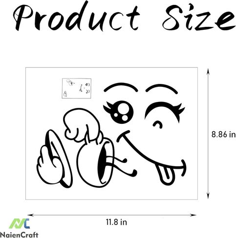 ستيكر لاصق للثلاجة بتصميم وجه مبتسم لطيف من ناين كرافت، ستيكر لاصق للثلاجة بتصميم وجه مبتسم لتزيين المطبخ والغرفة والابواب in Kuwait