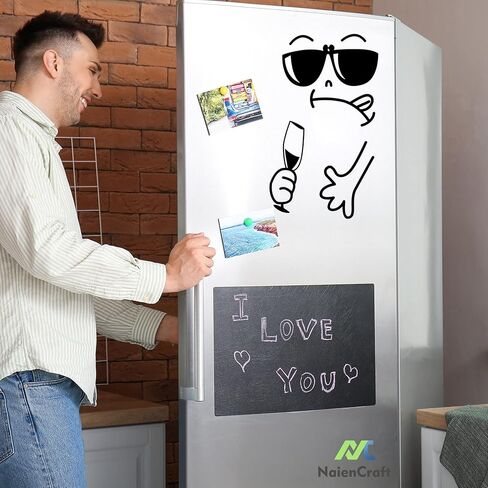 ستيكر لاصق للثلاجة بتصميم وجه مبتسم لطيف من ناين كرافت، ستيكر لاصق للثلاجة بتصميم وجه مبتسم لتزيين المطبخ والغرفة والابواب in Kuwait