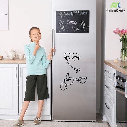 ستيكر لاصق للثلاجة بتصميم وجه مبتسم لطيف من ناين كرافت، ستيكر لاصق للثلاجة بتصميم وجه مبتسم لتزيين المطبخ والغرفة والابواب in Kuwait