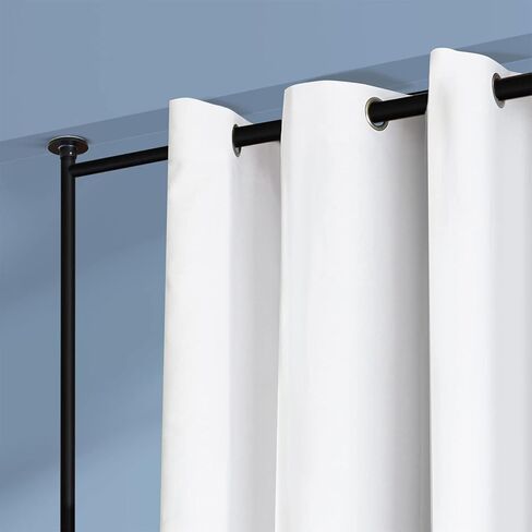 الغرفة/المقسمات/حامل مقسم ستائر Zenfinit - قائم بذاته للتوتر العمودي، متوسط ​​- 7 أقدام و6 بوصات إلى 12 قدمًا، فضي | مقسمات الغرف in Kuwait