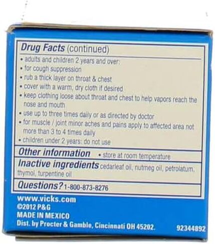 Vicks VapoRub Ointment, 1.76 Ounces, 5 Pack in Saudi Arabia