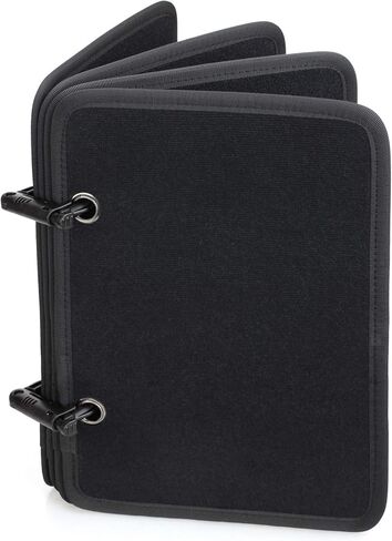 LIVANS Tactical Patch Booklet Organizer, Flip-Page Patch Book Mini Display Patches Panel Board Include Removable Ring Binders in Kuwait