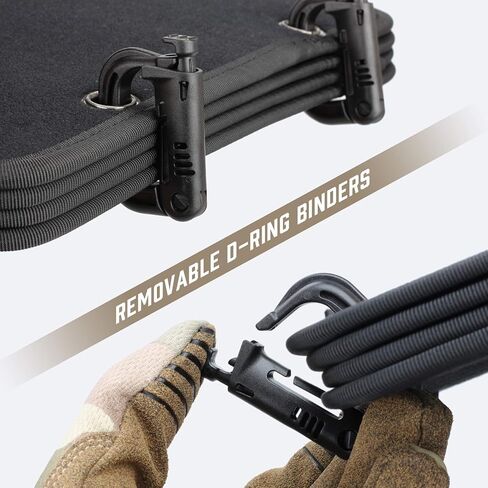 LIVANS Tactical Patch Booklet Organizer, Flip-Page Patch Book Mini Display Patches Panel Board Include Removable Ring Binders in Kuwait