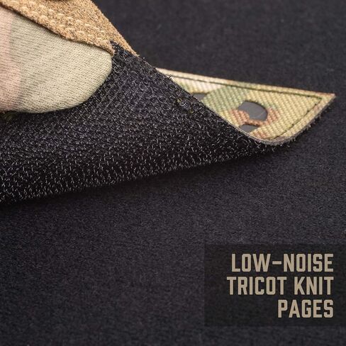 LIVANS Tactical Patch Booklet Organizer, Flip-Page Patch Book Mini Display Patches Panel Board Include Removable Ring Binders in Kuwait