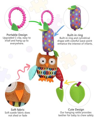 Infant Rattle Socks Toys 0 to 12 Months, Baby Wrist Rattle Foot Finder Socks Set, Birthday Holiday Present for Newborn Boy Girl 0/3/4/6/7/8/9/12/18 Months Kids Toddler, Gift Box Package (4A) in Saudi Arabia