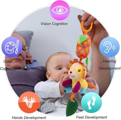 Infant Rattle Socks Toys 0 to 12 Months, Baby Wrist Rattle Foot Finder Socks Set, Birthday Holiday Present for Newborn Boy Girl 0/3/4/6/7/8/9/12/18 Months Kids Toddler, Gift Box Package (4A) in Saudi Arabia