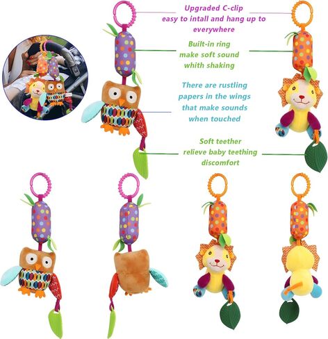Infant Rattle Socks Toys 0 to 12 Months, Baby Wrist Rattle Foot Finder Socks Set, Birthday Holiday Present for Newborn Boy Girl 0/3/4/6/7/8/9/12/18 Months Kids Toddler, Gift Box Package (4A) in Saudi Arabia