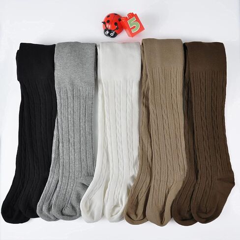 Mini Angel Baby Tights طفلة صغيرة كابل متماسكة طماق القطن جوارب طويلة 5 حزمة in Kuwait