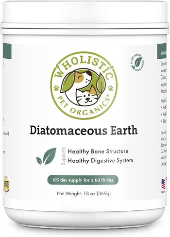 Wholistic Pet Organics DE للكلاب درجة الغذاء العضوي للكلاب - 13 أونصة - سيليكا المياه العذبة الآمنة وغير الكيميائية تعمل على تحسين الصحة العامة in Kuwait