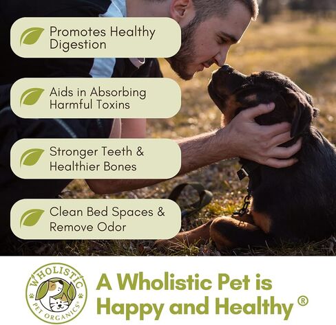 Wholistic Pet Organics DE للكلاب درجة الغذاء العضوي للكلاب - 13 أونصة - سيليكا المياه العذبة الآمنة وغير الكيميائية تعمل على تحسين الصحة العامة in Kuwait