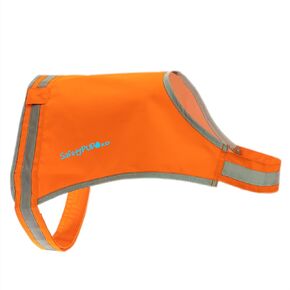 Lite Dog Vest. Coverage to Mid Back. Reflective Hi Visibility Blaze Orange Fluorescent Fabric Helps to Keep Them in Sight and Safe On and Off Leash. X-Small