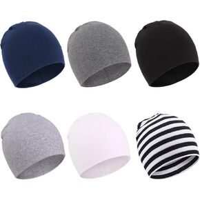 DRESHOW BQUBO 6 Pack Baby Hats for Boys Girls Unisex Baby Hat Soft Knit Cap Nursery Beanie for Newborn Infant Toddler Kid in Kuwait