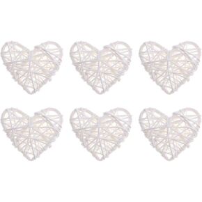 Natural Wicker Rattan Heart Shaped Balls DIY Craft Vase Filler Hanging Balls Ornaments for Wedding Baby Shower Birthday Valentine's Day Party Decorative (2.36 in, 12 Pcs) (Red) in Kuwait