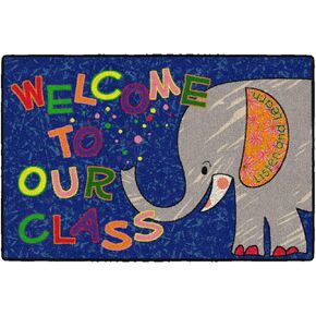 Flagship Carpets CE146-14W Welcome Mat - Class Elephant, Multi in Kuwait