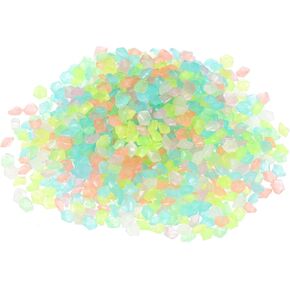 MECCANIXITY 8000pcs Glow Rocks 3-5mm Glow Pebbles Decoration in The Dark Luminous Stones Decor DIY Decorative Multicolored for Garden, Potted Plant, Fish Tank in Saudi Arabia