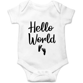 CBTwear Hello World Cute Baby Bodysuit Funny Infant Outfit in Kuwait