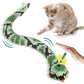 FauKait Kitten Toys,Smart Sensing Snake cat Toy,Interactive cat Toy,USB Rechargeable Electric Simulation Slithering Serpent-for Kids, Cats & Dogs,Game Play Toy