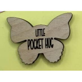 Pocket Hugs Keepsake, Missing you Gift, Long Distance Gift, Thinking of You, Birthday Present, Mother's Day Gift, Valentine's Day Gift, Easter Basket Stuffer, Teacher Appreciation (Butterfly)