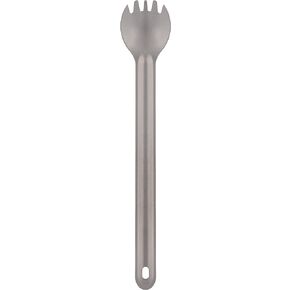 أدوات مائدة محمولة خفيفة للغاية للاستخدام الخارجي، ملعقة شوكة بمقبض طويل من التيتانيوم، ملعقة قهوة، ملعقة تخييم، تستخدم للتخييم، التنزه سيرًا على الأقدام، النزهة والاستخدام اليومي (طول 22 سم) in Kuwait