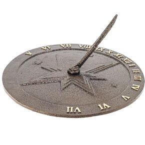 Montague Metal Products Roman Sundial, 10.5", Bronze
