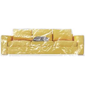 wokire Clear Thicker Couch Cover Water Proof Sofa/Heavy Duty Couch Cover-Protection Against Cat Dog Clawing, Vinyl Sofa Slipover -for Storage and Moving in Kuwait