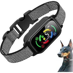 yueyuejia النباح طوق سلالة كبيرة، طوق النباح الكلب للكلاب الكبيرة، طوق النباح التلقائي للكلاب المتوسطة، الياقات الذكية المضادة للنباح للكلاب، قابلة للشحن لا الياقات النباح للكلاب، 4 وضع التدريب النباح in Kuwait