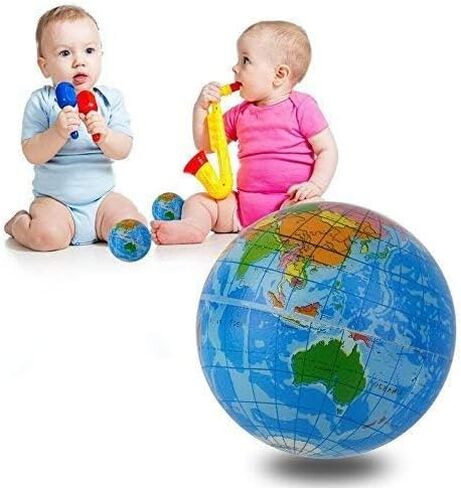 كرات الضغط العالمية الصغيرة القابلة للعصر من Sohapy مقاس 2.48 بوصة، كرات تخفيف التوتر، هدايا الحفلات، كرة الكرة الأرضية الناعمة من البولي يوريثان، نمط الأرض، ألعاب الحفلات in Kuwait