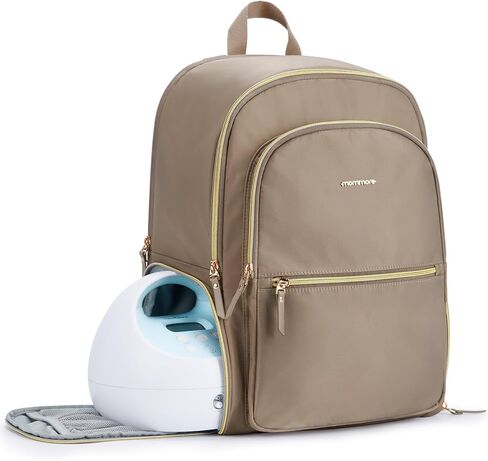 mommore Diaper Bag Backpack, Breast Pump Bag with Cooler Pocket for Breast Milk, Fits Spectra S1, S2/Momcozy, Stylish Baby Bag Mom Backpack with Laptop Pocket for Work Travel in Kuwait