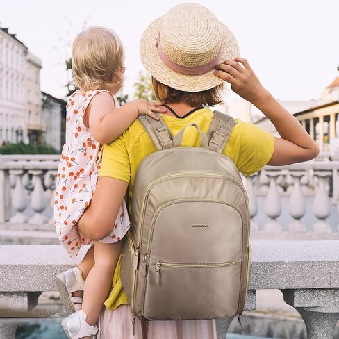 mommore Diaper Bag Backpack, Breast Pump Bag with Cooler Pocket for Breast Milk, Fits Spectra S1, S2/Momcozy, Stylish Baby Bag Mom Backpack with Laptop Pocket for Work Travel in Kuwait