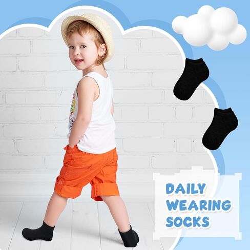 Jexine 200 Pairs Toddler Low Cut Socks Kids Ankle Socks Half Cushion Low Rise Breathable Baby Socks for Boys Girls in Saudi Arabia