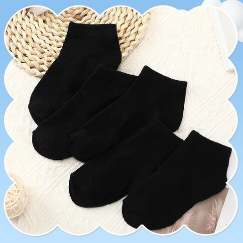 Jexine 200 Pairs Toddler Low Cut Socks Kids Ankle Socks Half Cushion Low Rise Breathable Baby Socks for Boys Girls in Saudi Arabia