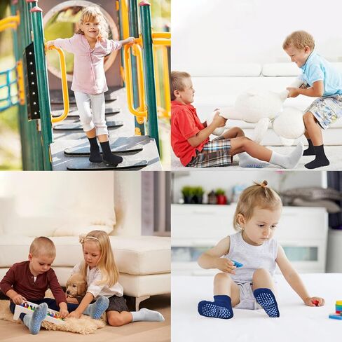 SkiBeaut 15 Pairs Toddler Socks, Kids Gripper Non Slip Toddlers Boy Girls Anti Skid Socks for 1-10 Years in Saudi Arabia