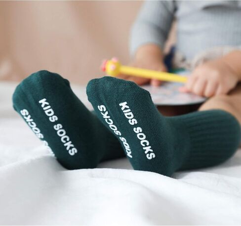جوارب VWU Baby Crew مع مقابض للجنسين للأطفال الرضع من القطن من عمر 0 ​​إلى 5 سنوات in Kuwait