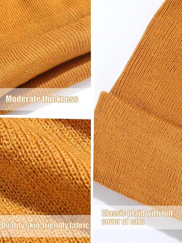 SATINIOR 4 Pieces Kids Satin Lined Beanies Winter Toddler Knit Ski Baby Beanie Hat Warm Skull Caps for 3 to 15 Child Baby Boys Girls in Saudi Arabia
