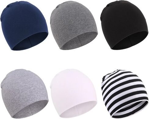 DRESHOW BQUBO 6 Pack Baby Hats for Boys Girls Unisex Baby Hat Soft Knit Cap Nursery Beanie for Newborn Infant Toddler Kid in Saudi Arabia