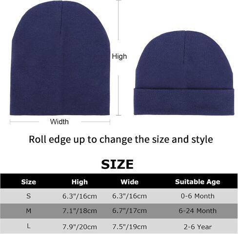 DRESHOW BQUBO 6 Pack Baby Hats for Boys Girls Unisex Baby Hat Soft Knit Cap Nursery Beanie for Newborn Infant Toddler Kid in Saudi Arabia