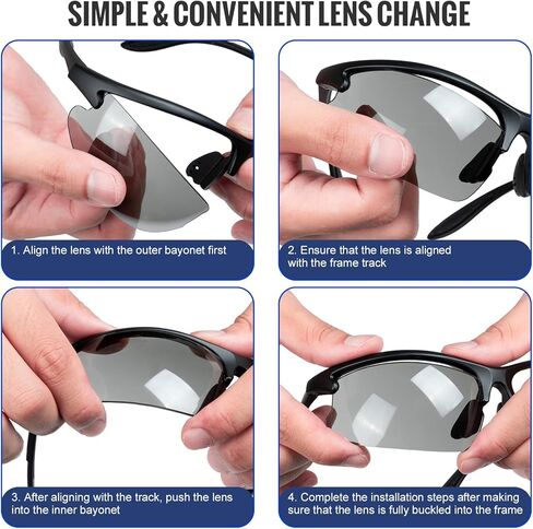 VISMIX Shooting Glasses Anti Fog, Shooting Range Eye Protection For Men And Women - 3 Interchangeable Lenses Anti Scratch Uv Protection Tactical Sunglasses in Kuwait