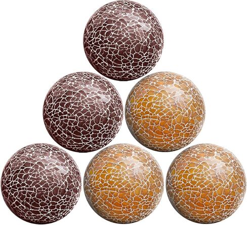Meiwlong 3 PCS 3.35inch Decorative Glass Orbs Mosaic Sphere Balls Bowls Vases Tray Solid Gradients Centerpieces Christmas Crack Festival Living Room Wedding Party in Kuwait